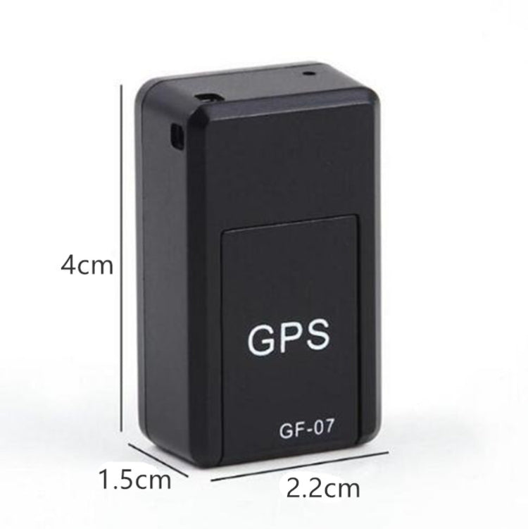 GF07 Locator Mini GPS Tracking Strong Magnetic Positioning Adsorption Anti Lost Device Voice Control Recordable(Black) - In Car by buy2fix | Online Shopping UK | buy2fix