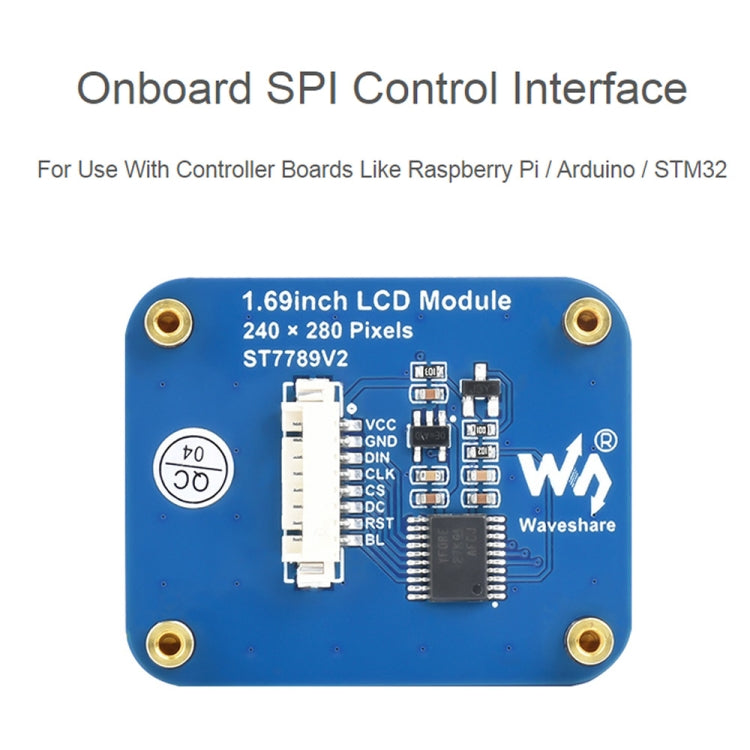 Waveshare 1.69 Inch 240×280 Resolution IPS LCD Display Module With SPI Interface - Consumer Electronics by Waveshare | Online Shopping UK | buy2fix