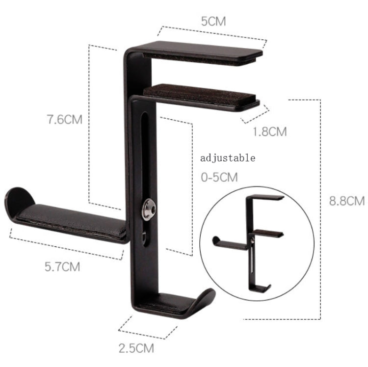 Headphones Racks Desktop Hooks Bookshelves Headset Racks(Upgrade B Black) - Headset Stand by buy2fix | Online Shopping UK | buy2fix