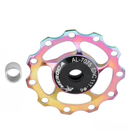 4 PCS MEROCA Metal Bearings Mountain Bike Road Bike Rear Derailleur Guide Wheel 11T/13T Guide Wheel, Specification:11T, Color:Electroplating Colorful - Outdoor & Sports by MEROCA | Online Shopping UK | buy2fix