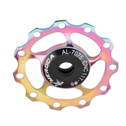 4 PCS MEROCA Metal Bearings Mountain Bike Road Bike Rear Derailleur Guide Wheel 11T/13T Guide Wheel, Specification:11T, Color:Electroplating Colorful - Outdoor & Sports by MEROCA | Online Shopping UK | buy2fix