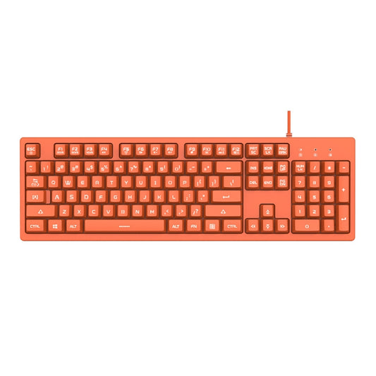Ajazz DKS100 104 Keys Office Luminous Game Tea Axis Mechanical Keyboard, Cable Length: 1.5m(Orange) - Wired Keyboard by Ajazz | Online Shopping UK | buy2fix