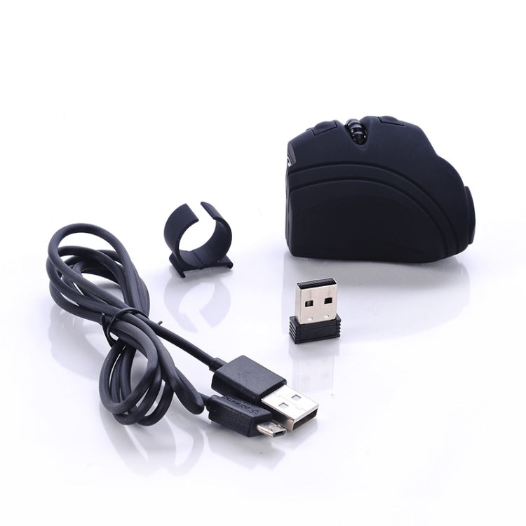 GM306 2.4GHz Wireless Finger Lazy Mice with USB Receiver(Black) - Wireless Mice by buy2fix | Online Shopping UK | buy2fix