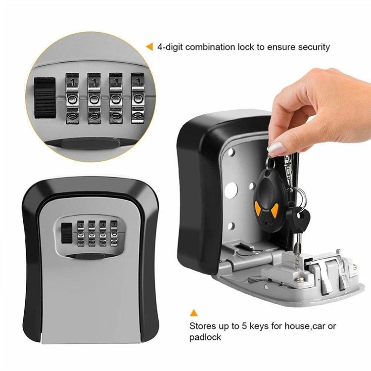 HG2 Arc Wall Mounted Password Key Box(Gray) - Security by buy2fix | Online Shopping UK | buy2fix