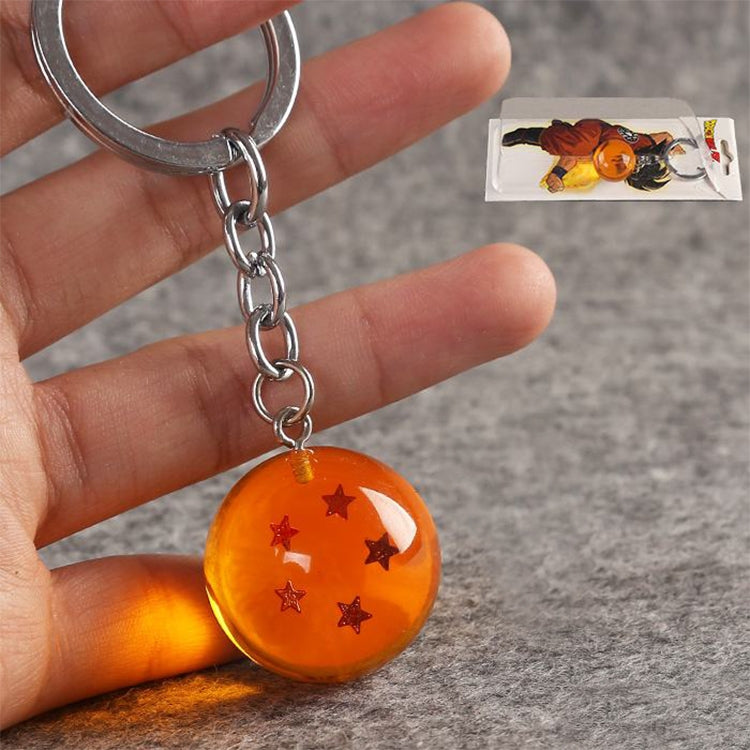 2 PCS Anime 7 Stars Balls 2.7cm PVC Figures Toys Keychain(5 star) - Key Rings by buy2fix | Online Shopping UK | buy2fix