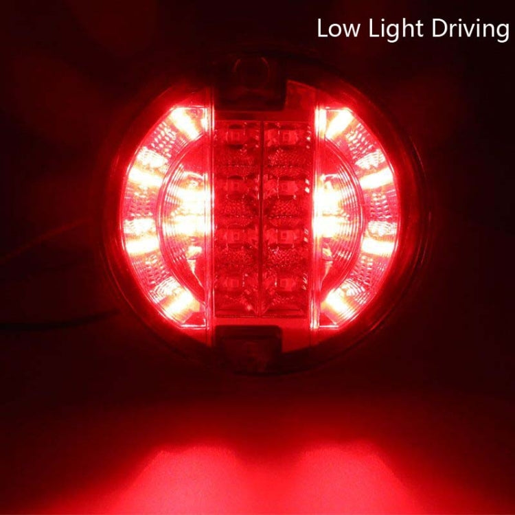 4 Inch 20 LEDs10-30V Wide Pressure Truck Tail Light 20LED Round Truck Tail Light Bread Light(Yellow) - Brake Lights by buy2fix | Online Shopping UK | buy2fix