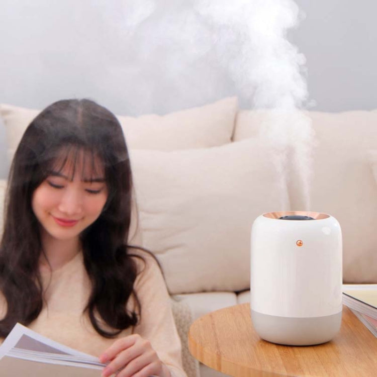 M09 Dual Nozzles Air Humidifier LED Digital Display UV Sterilization Portable Car Humidifier, Product specifications: Rechargeable Type(White) - Home & Garden by buy2fix | Online Shopping UK | buy2fix