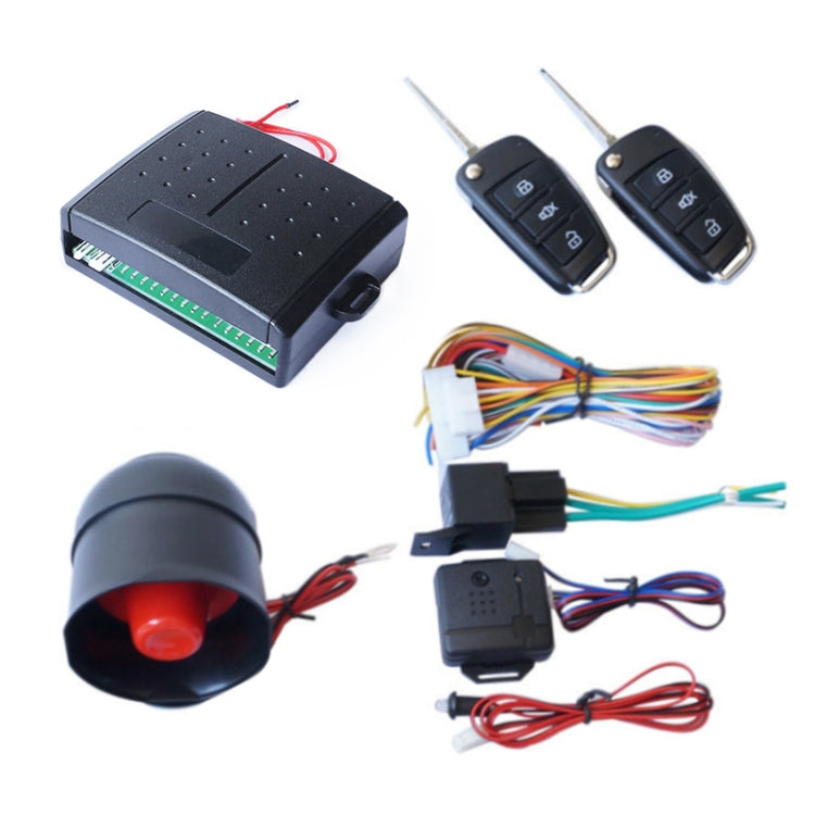 2 Set Universal Sound And Light Car Alarm 12V Vehicle Alarm System Bullet Key Remote Control - Security Alarm System by buy2fix | Online Shopping UK | buy2fix