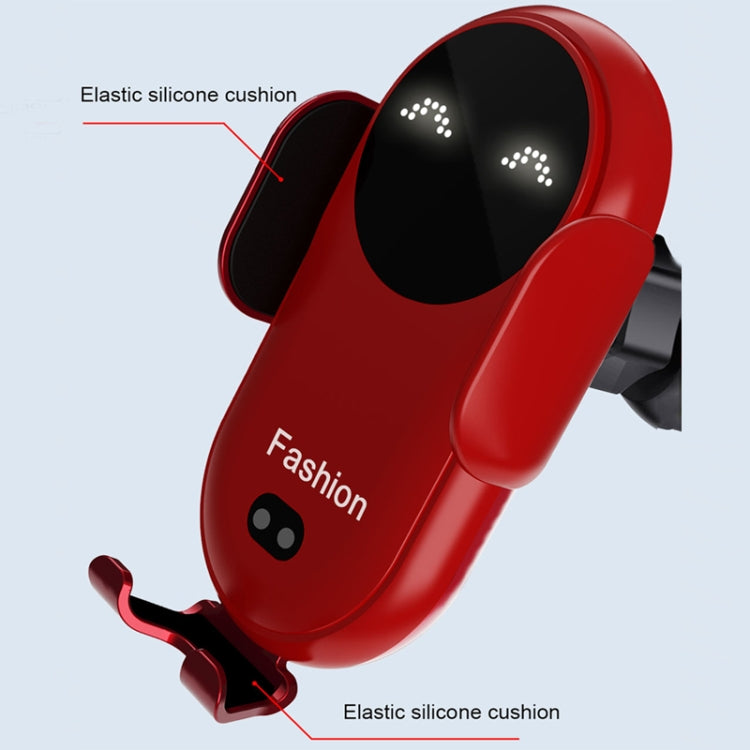 S11 Smart Infrared Sensor Car Wireless Charger, Colour: Red  (With Suction Cup Bracket) - In Car by buy2fix | Online Shopping UK | buy2fix