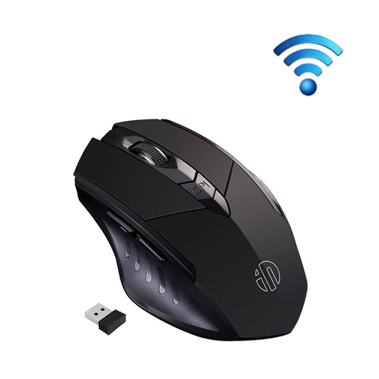 Inphic PM6 6 Keys 1000/1200/1600 DPI Home Gaming Wireless Mechanical Mouse, Colour: Black Wireless Charging Silent Version - Computer & Networking by Inphic | Online Shopping UK | buy2fix