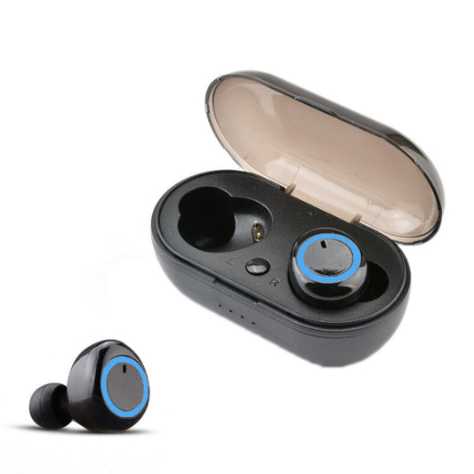 Y50 Sports Outdoor TWS Bluetooth 5.0 Touch Wireless Headphones(Black Blue) - TWS Earphone by buy2fix | Online Shopping UK | buy2fix