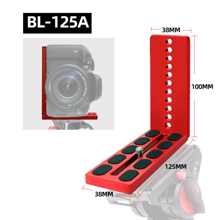 125A Red Vertical Shoot Quick Release L Plate Bracket Base Holder - Camera Accessories by buy2fix | Online Shopping UK | buy2fix