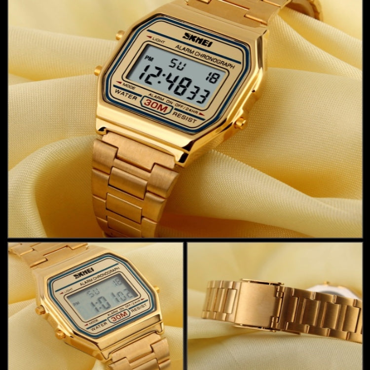 SKMEI 1123 Men Business Lightweight Watch Waterproof Steel Band Electronic Watch - Metal Strap Watches by SKMEI | Online Shopping UK | buy2fix
