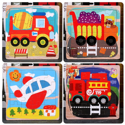 5 PCS KBX-017 Children Wooden Picture Puzzle Baby Early Education Toys(Cement Truck) - Puzzle Toys by buy2fix | Online Shopping UK | buy2fix