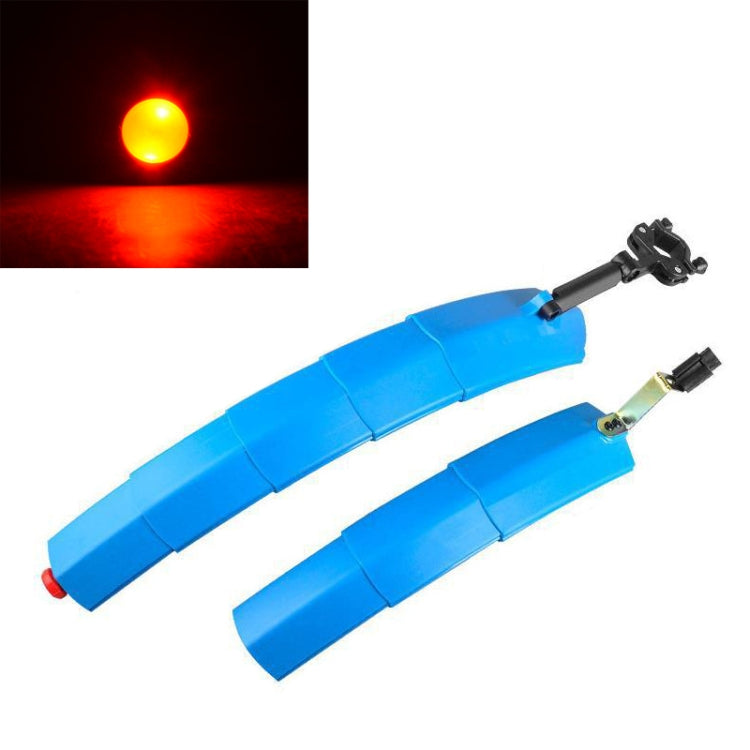 Bicycle Telescopic Folding Mudguard  27.5 Inch Extended Water Retaining LED Taillight(Orange) - Outdoor & Sports by buy2fix | Online Shopping UK | buy2fix