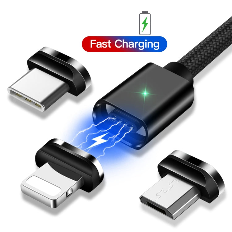 2 PCS ESSAGER Smartphone Fast Charging and Data Transmission Magnetic Cable with USB-C / Type-C Magnetic Head, Cable Length: 2m(Black) - Mobile Accessories by buy2fix | Online Shopping UK | buy2fix