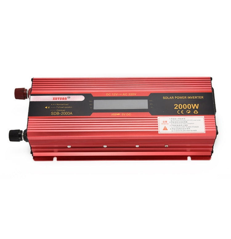 XUYUAN 2000W Car Battery Inverter with LCD Display, Specification: 12V to 220V -  by XUYUAN | Online Shopping UK | buy2fix