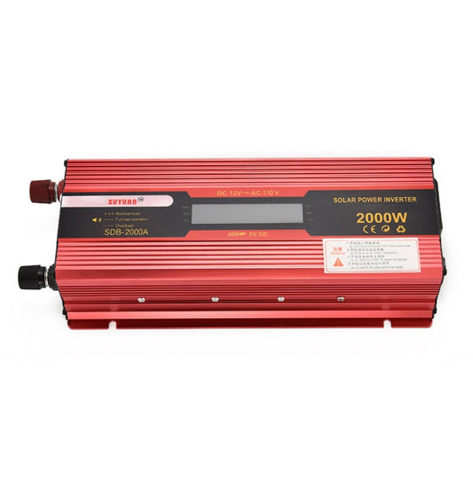 XUYUAN 2000W Car Battery Inverter with LCD Display, Specification: 12V to 110V -  by XUYUAN | Online Shopping UK | buy2fix