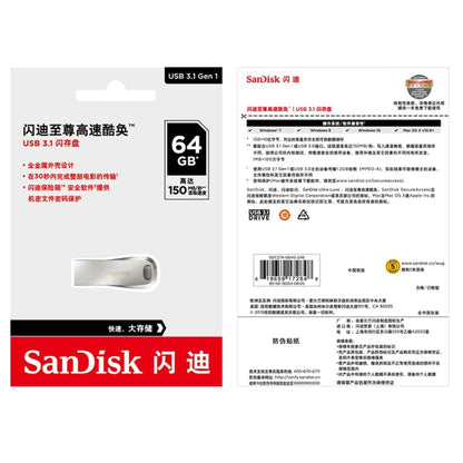 SanDisk CZ74 High Speed Metal Flash Disk USB 3.1 Car U Disk, Capacity: 256GB - USB Flash Drives by SanDisk | Online Shopping UK | buy2fix