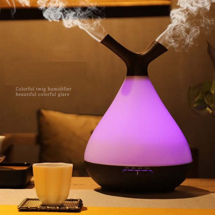 YCTA-008 Household Mute Small Wood Grain Colorful Light Aroma Diffuser Night Tree Air Humidifier, Product specifications: US Plug(Deep Wood Grain) - Home & Garden by buy2fix | Online Shopping UK | buy2fix