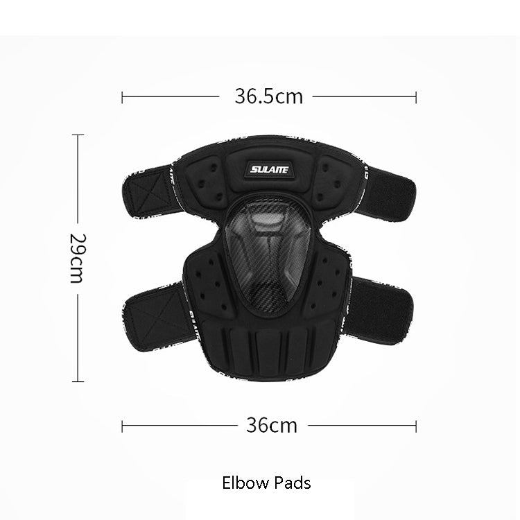 SULAITE Off-Road Motorcycle Windproof Warmth Drop-Proof Breathable Carbon Fiber Protective Gear, Specification: Knee Pads+Elbow Pads - Protective Gear by SULAITE | Online Shopping UK | buy2fix