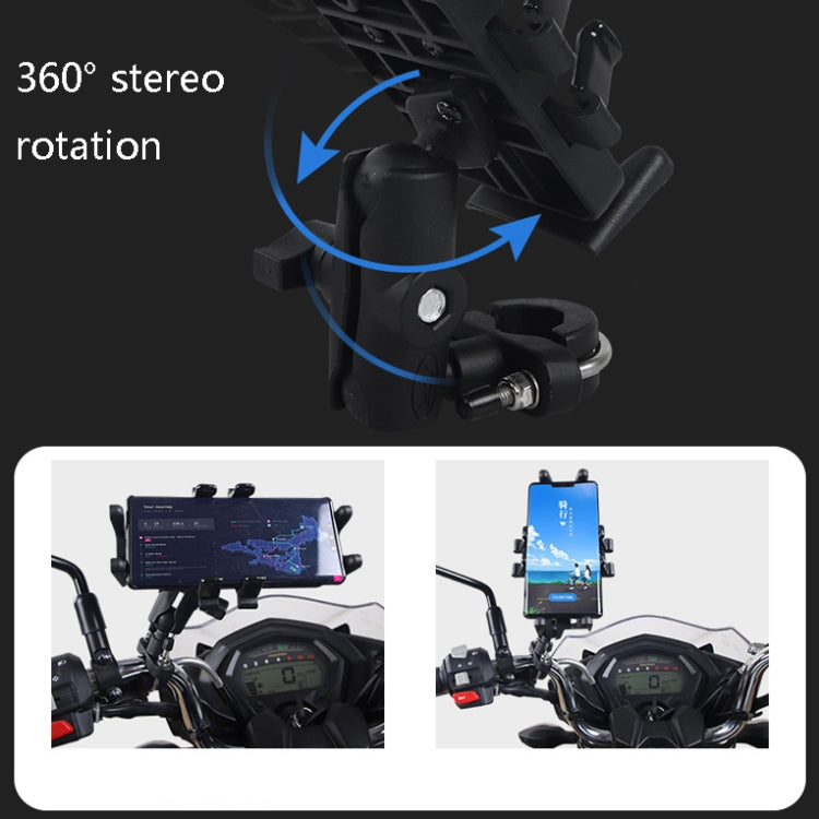 Motorcycle Multi-Function Mobile Phone Holder Adjustable Universal Locomotive Riding Anti-Shake Fixed Equipment(All-rounder U-shape) - Holder by buy2fix | Online Shopping UK | buy2fix