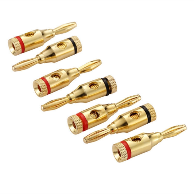 20 PCS 4mm Gold-Plated Banana Head Audio Plug Socket Speaker Cable Connector - Audio Adapter by buy2fix | Online Shopping UK | buy2fix