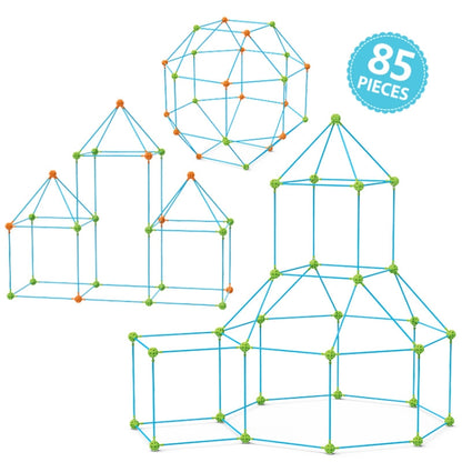 85 in 1 DIY Tent Toy Assembling Play House DIY Children Tent Building Toy(Square-Blue) - Toy Sports by buy2fix | Online Shopping UK | buy2fix