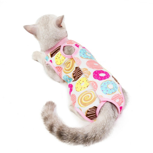 Female Cat Breathable And Anti-Licking Sterilization Clothing, Size: M(Donut) - Home & Garden by buy2fix | Online Shopping UK | buy2fix