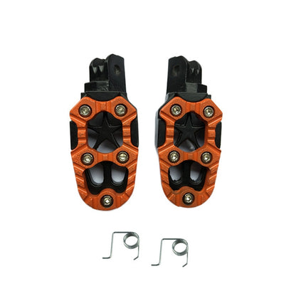 Motorcycle Modified Aluminum Alloy Foot Pedal Accessories(Orange) - Others by buy2fix | Online Shopping UK | buy2fix