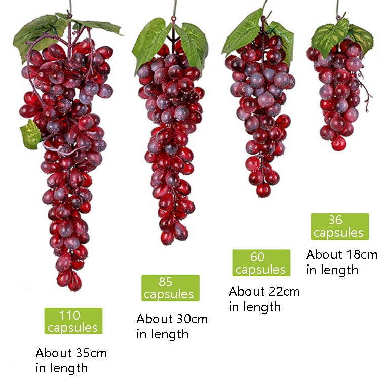 2 Bunches 110 Purple Grapes  Simulation Fruit Simulation Grapes PVC with Cream Grape Shoot Props - Camera Accessories by buy2fix | Online Shopping UK | buy2fix