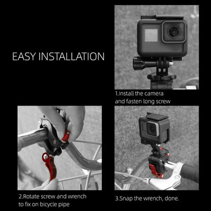 Sunnylife TY-Q9266 for Insta360 GO / DJI Osmo Action / GoPro Mount Bracket Stabilizer Bicycle Clip with Screw - DJI & GoPro Accessories by Sunnylife | Online Shopping UK | buy2fix