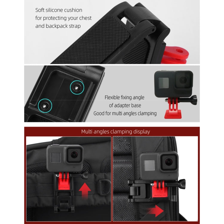 Sunnylife TY-Q9266 for Insta360 GO / DJI Osmo Action / GoPro Mount Bracket Stabilizer Backpack Clip with Screw - DJI & GoPro Accessories by Sunnylife | Online Shopping UK | buy2fix