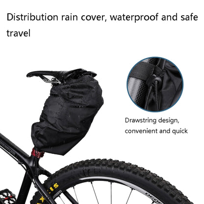 Rhinowalk X21557  Bicycle Rainproof Tail Bag Large Capacity Folding Road Bike Riding Backpack(Black) - Bicycle Bags by Rhinowalk | Online Shopping UK | buy2fix