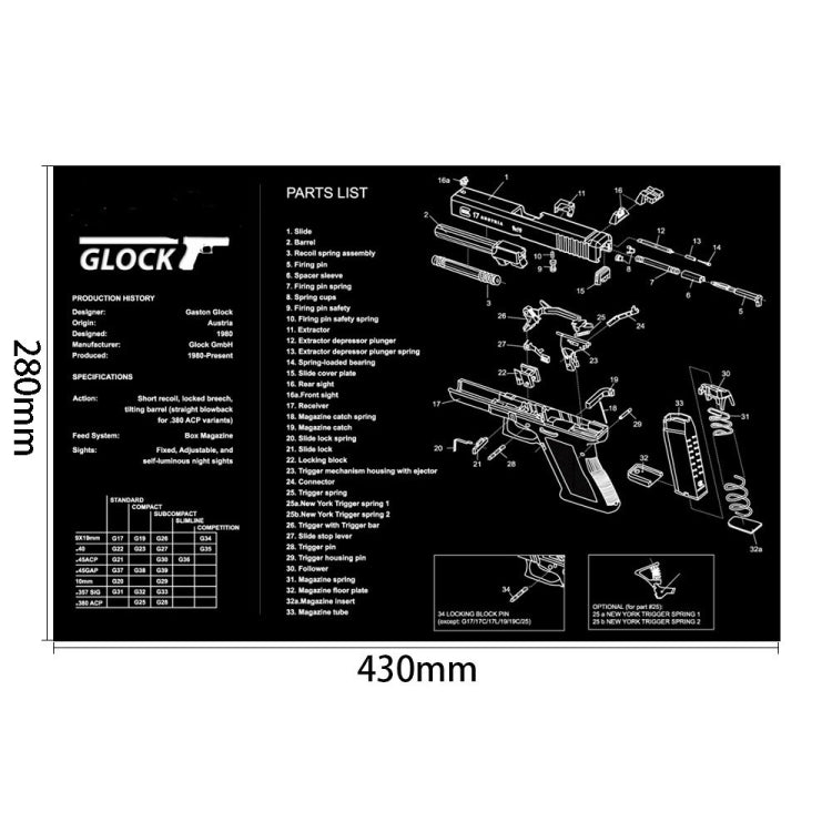 2 PCS Heat Transfer Non-Slip Single-Sided Office Gaming Mouse Pad 5mm(SPS-Glock) - Mouse Pads by buy2fix | Online Shopping UK | buy2fix