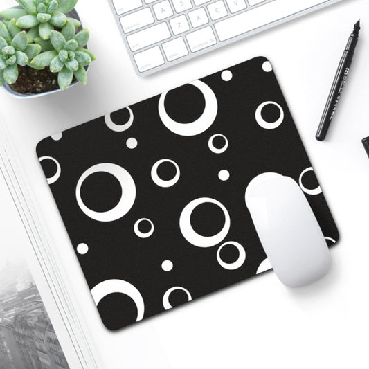 6 PCS Non-Slip Mouse Pad Thick Rubber Mouse Pad, Size: 21 X 26cm(Black White Circle) - Mouse Pads by buy2fix | Online Shopping UK | buy2fix