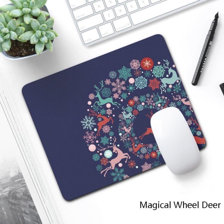 6 PCS Non-Slip Mouse Pad Thick Rubber Mouse Pad, Size: 21 X 26cm(Magical Wheel Deer) - Mouse Pads by buy2fix | Online Shopping UK | buy2fix