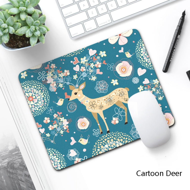 6 PCS Non-Slip Mouse Pad Thick Rubber Mouse Pad, Size: 21 X 26cm(Cartoon Deer) - Mouse Pads by buy2fix | Online Shopping UK | buy2fix