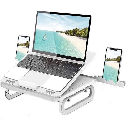 A23 Foldable Notebook Stand With 10-Speed Adjustment Computer Cooling Lifting Stand, Colour: Regular (White) - Computer & Networking by buy2fix | Online Shopping UK | buy2fix