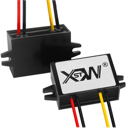 XWST DC 12/24V To 5V Converter Step-Down Vehicle Power Module, Specification: 12/24V To 5V 3A Medium Rubber Shell -  by buy2fix | Online Shopping UK | buy2fix