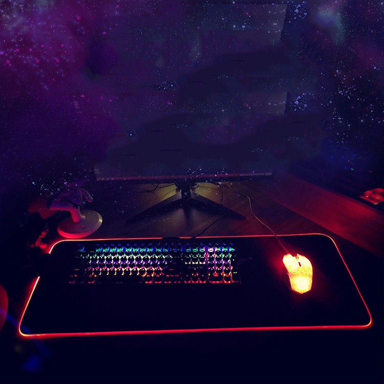 260x390x4mm F-01 Rubber Thermal Transfer RGB Luminous Non-Slip Mouse Pad(Vast Starry Sky) - Mouse Pads by buy2fix | Online Shopping UK | buy2fix