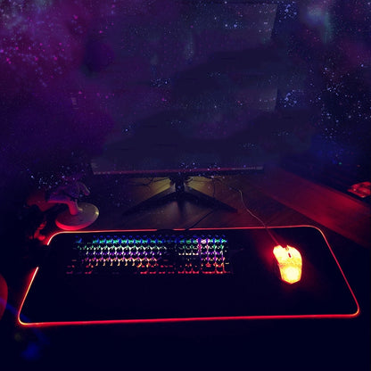 350x600x3mm F-01 Rubber Thermal Transfer RGB Luminous Non-Slip Mouse Pad(Vast Starry Sky) - Mouse Pads by buy2fix | Online Shopping UK | buy2fix