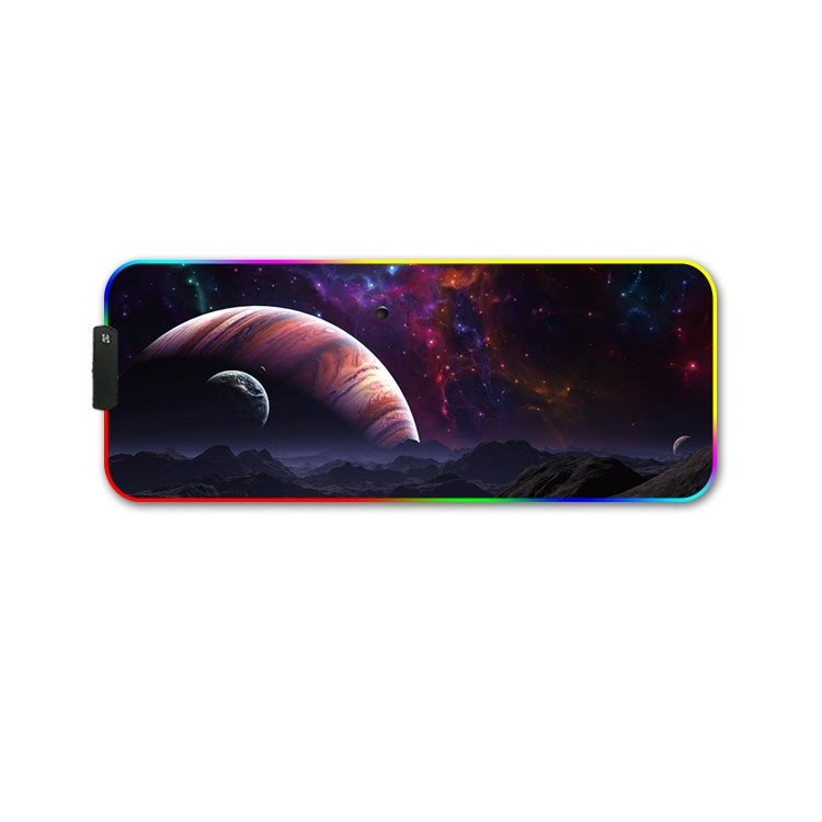 350x900x3mm F-01 Rubber Thermal Transfer RGB Luminous Non-Slip Mouse Pad(Vast Starry Sky) - Mouse Pads by buy2fix | Online Shopping UK | buy2fix