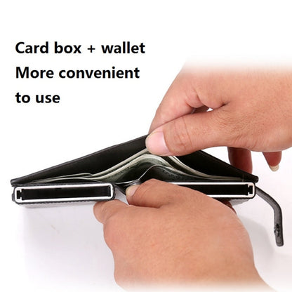 Dual Card Aluminum Alloy Card Box RFID Anti-Theft Wallet(Carbon Fiber Pattern Black) - Antimagnetic RFID Package by buy2fix | Online Shopping UK | buy2fix