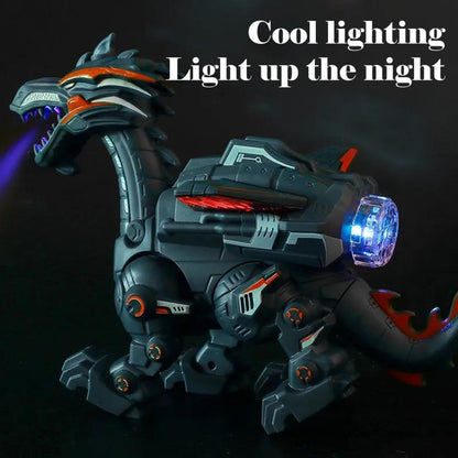 Electric Mechanical Dinosaur Toy Simulation Animal Toy Multifunctional Sound And Light Toy, Style: No Spray-Gray - Music Toys by buy2fix | Online Shopping UK | buy2fix