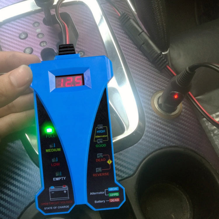 12V Three-In-One Battery Tester Digital Display Tester (Blue) - In Car by buy2fix | Online Shopping UK | buy2fix