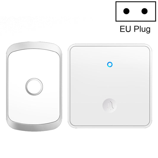 CACAZI FA50 1 For 1 Push-button Self-generating Wireless Doorbell, Plug:EU Plug(White) - Wireless Doorbell by CACAZI | Online Shopping UK | buy2fix