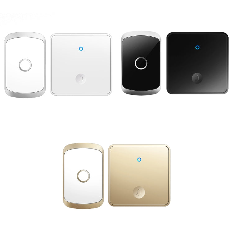 CACAZI FA50 1 For 1 Push-button Self-generating Wireless Doorbell, Plug:AU Plug(White) - Wireless Doorbell by CACAZI | Online Shopping UK | buy2fix