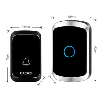 CACAZI A50 1 For 1 Wireless Music Doorbell without Battery, Plug:US Plug(White) - Security by CACAZI | Online Shopping UK | buy2fix