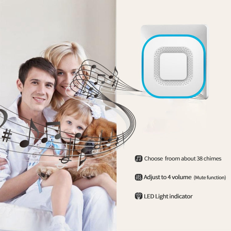 CACAZI V028F Wireless Music Doorbell without Battery, Plug:US Plug(White) - Security by CACAZI | Online Shopping UK | buy2fix